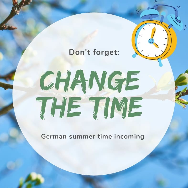 Time change to summer time in Germany – Ode to Germany